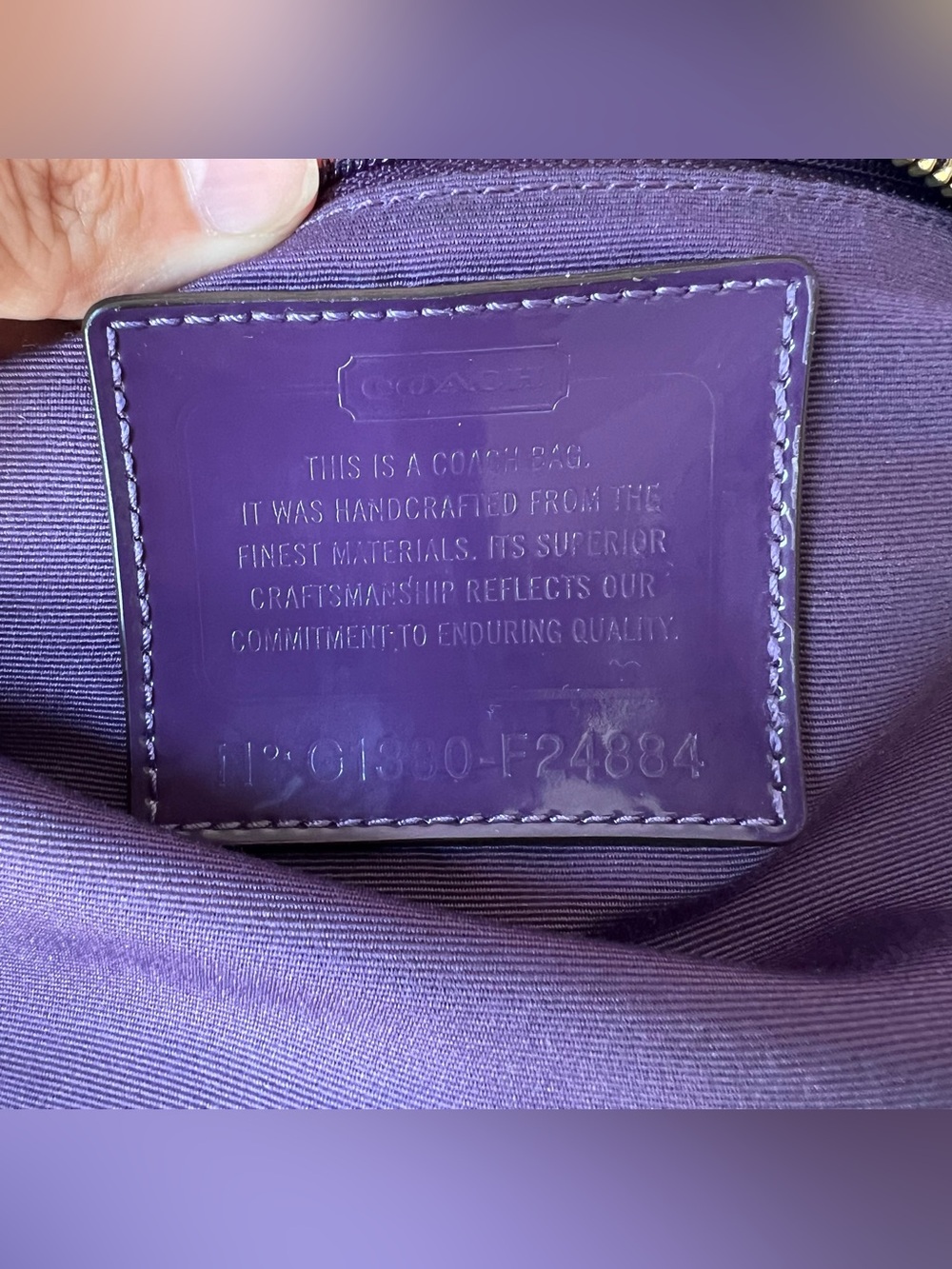 Coach Signature Python Stripe Satchel - Picture 4 of 7